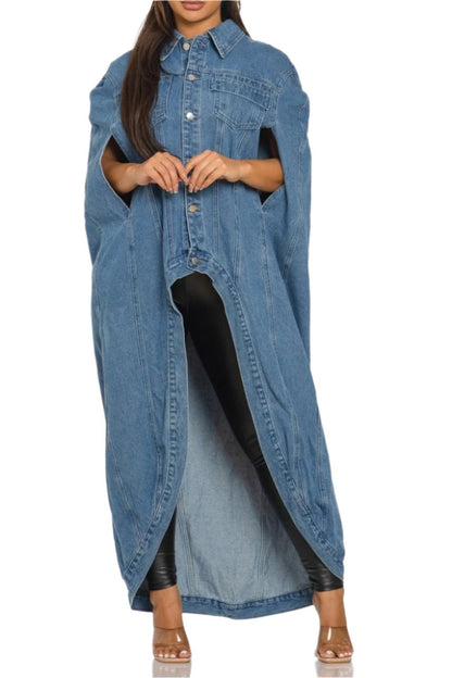 Delia Denim Cape