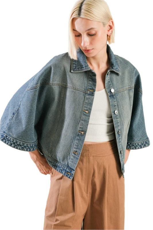 This Just In Denim Cape