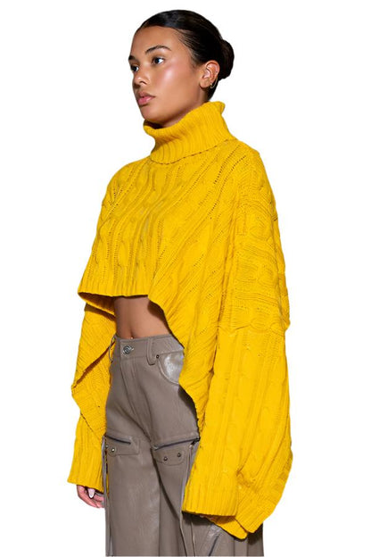 Carley Crop Sweater (YELLOW)