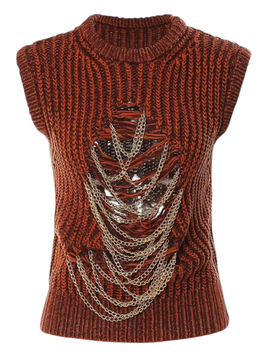 Chain Reaction Sleeveless Sweater