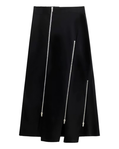 Zip There IT is Midi Skirt