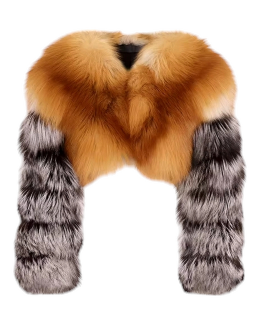 Bombshell Fox Fur Cropped Jacket *Preorder* ETA 12/28