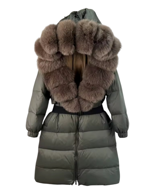 Alexis Puffer Jacket with Fox Fur Collar *PREORDER* ETA 1/29