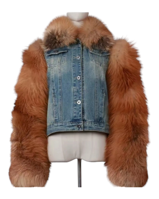 Daring Denim Jacket w Fur *Preorder* ETA 12/28